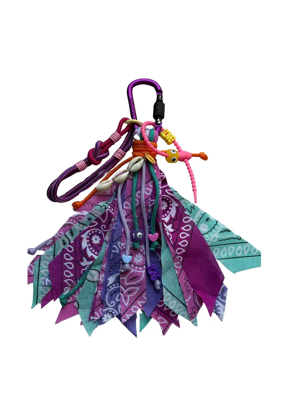 Bag Charm Cyclamen/Rose/Lilas/Aqua