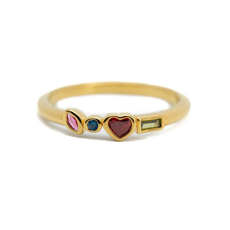 Anillo Coqueteo - Granate