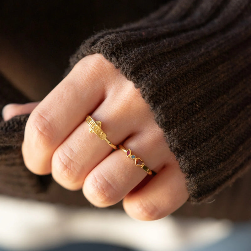Anillo Coqueteo - Granate