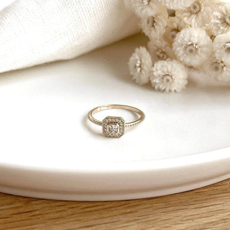 Anillo "Tiffany" bañado en oro-Anillos-Instants Plaisirs - Joyas-Instants Plaisirs | Joyas