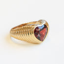Bague Cœur Grenat