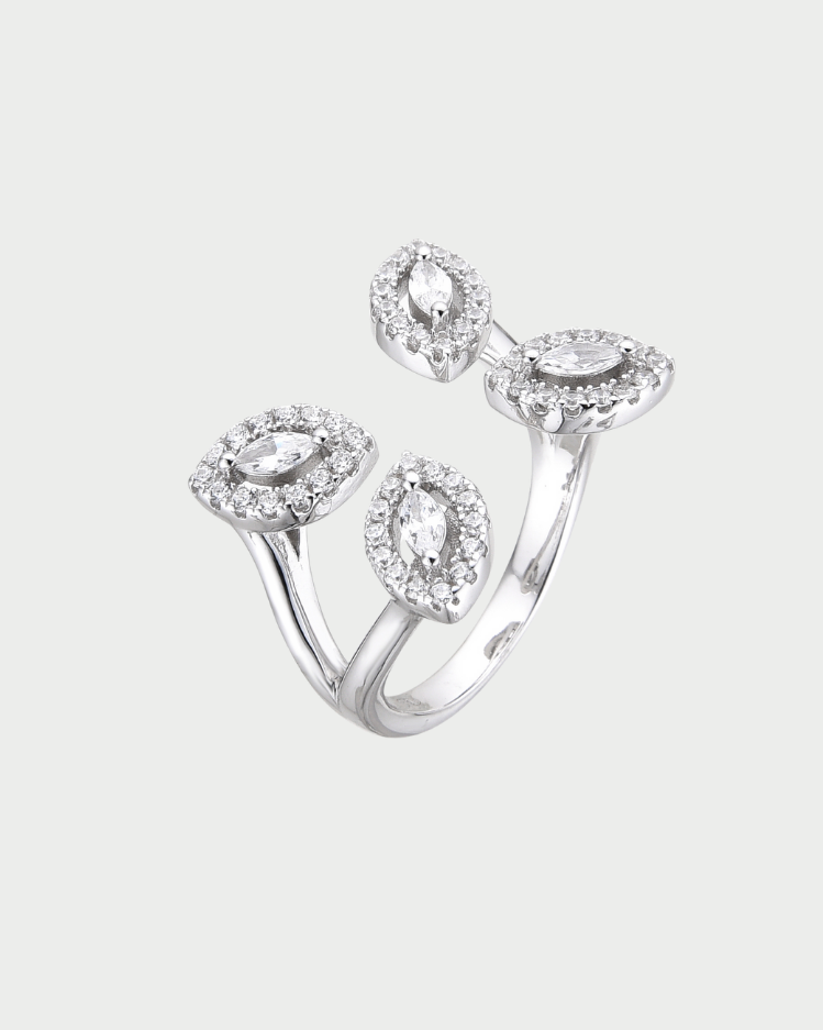 Bague Fleur Éternelle - Blanc