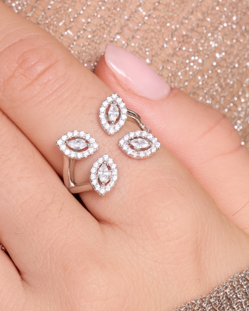 Bague Fleur Éternelle - Blanc