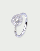 Bague Infini Rond Baguettes - Blanc