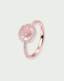 Bague Infini Rond Baguettes - Rose