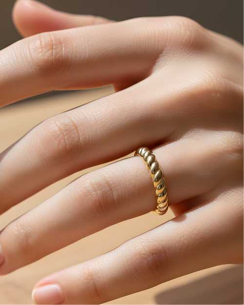 Anillo Boost Retorcido - Oro