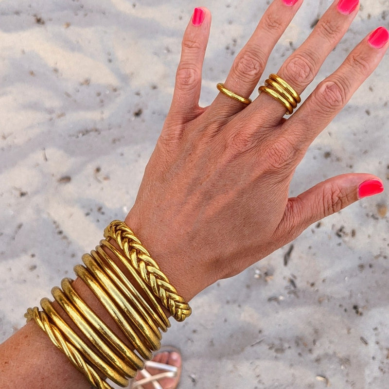 Buddhist Ring - Light Gold