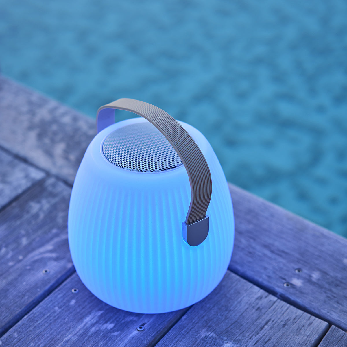 Mini May - Lámpara Altavoz Bluetooth - Polietileno - Beige