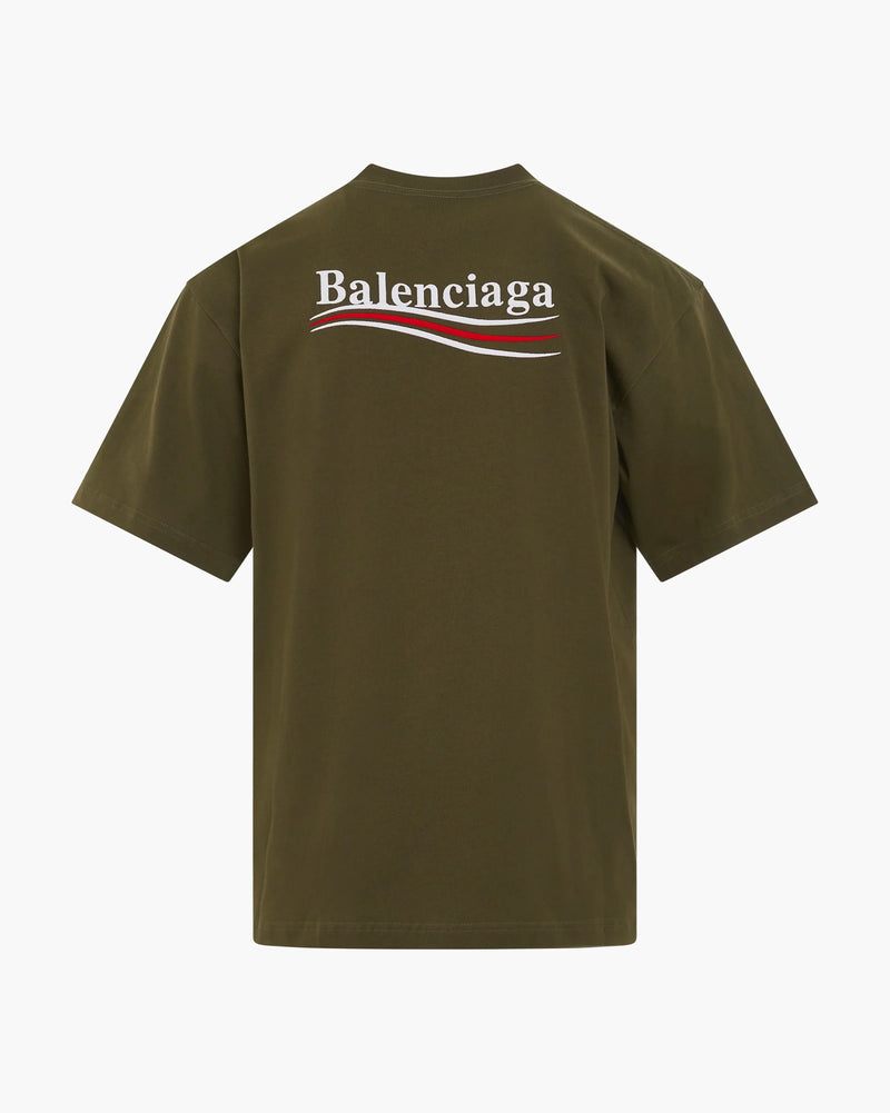T-Shirt Political - Balenciaga - Kaki