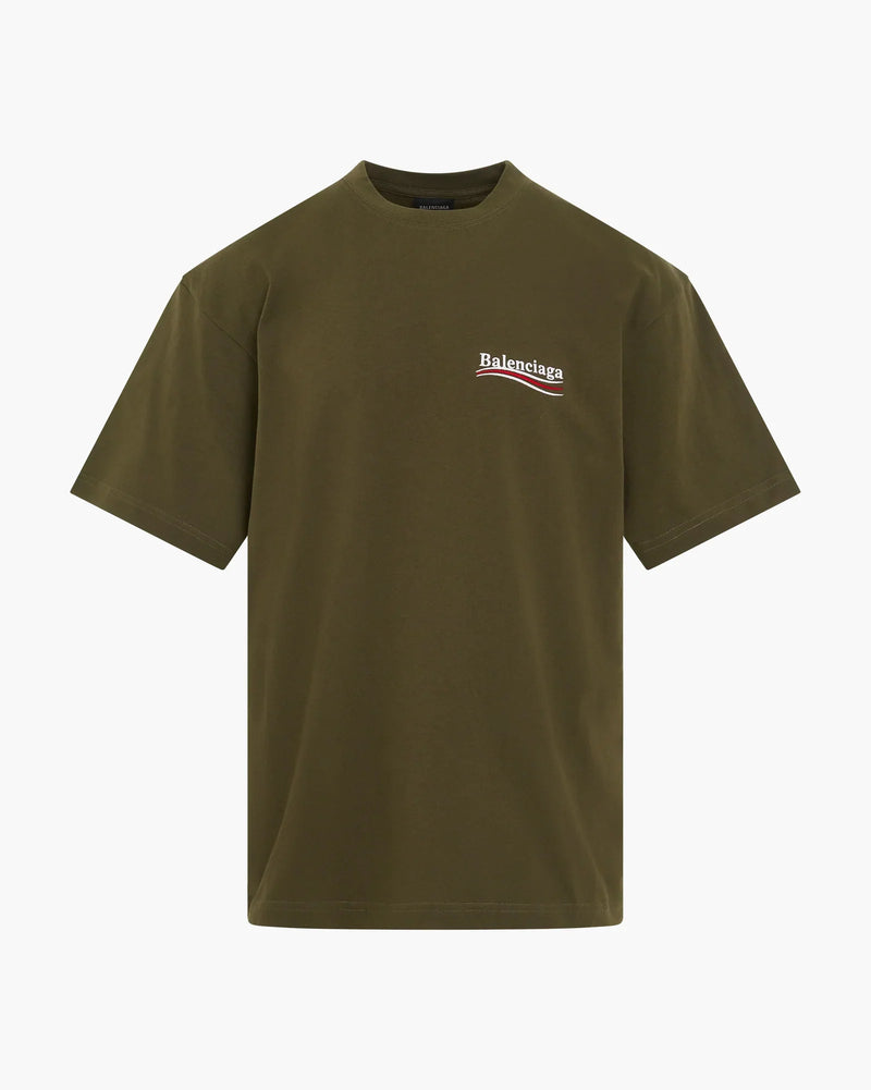 T-Shirt Political - Balenciaga - Kaki