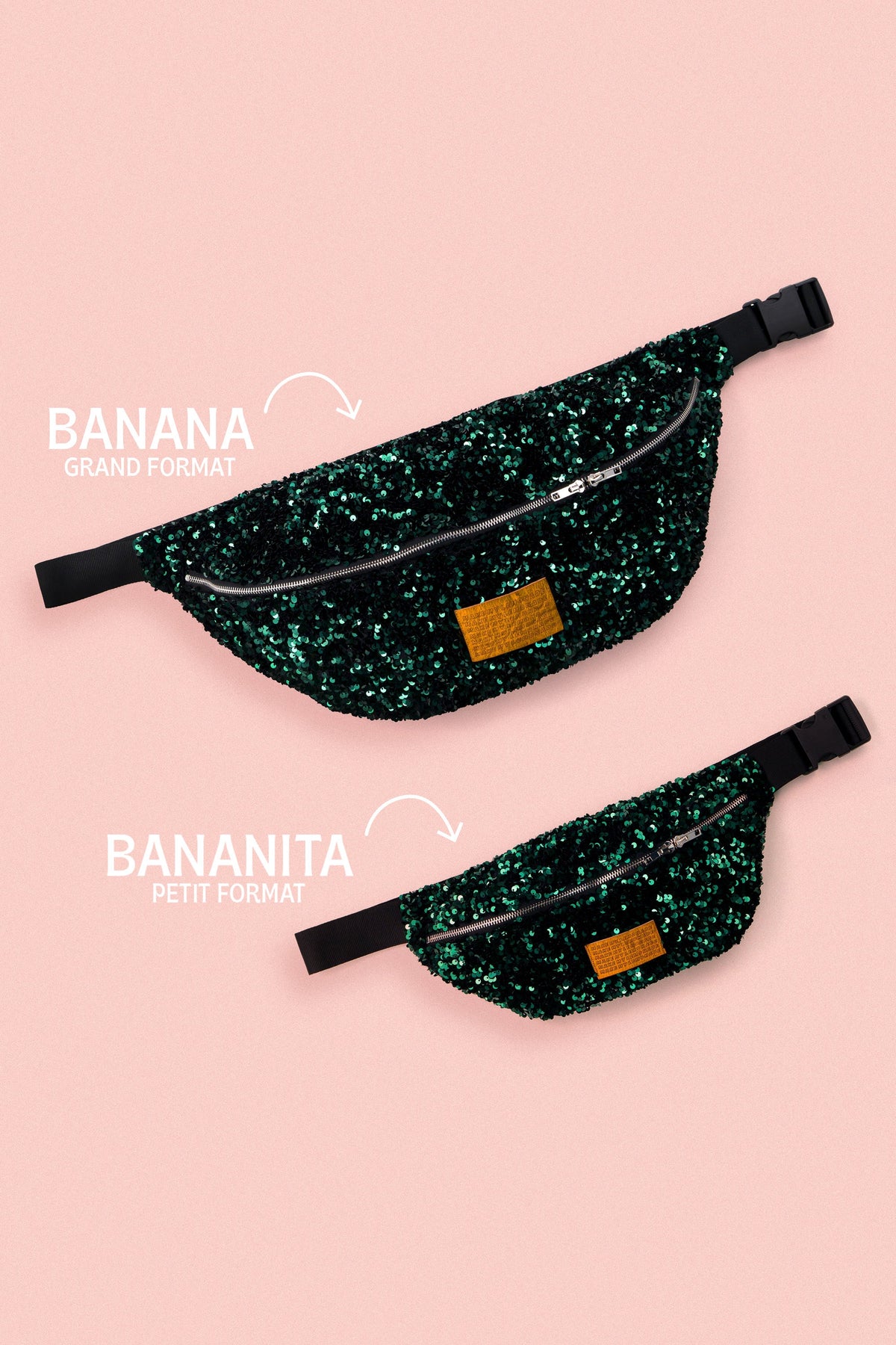 SAC BANANA SEQUINS VERTS