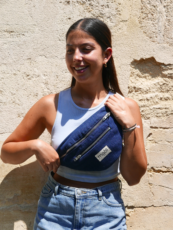 Sac Banane - Leonie - Bleu Jean