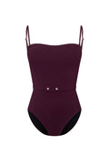 Maillot de bain une pièce bandeau L'Estival raisin