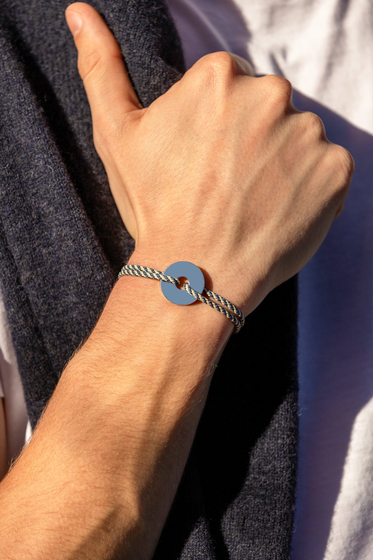 Bracelet Bassin - Bleu Marine & Beige