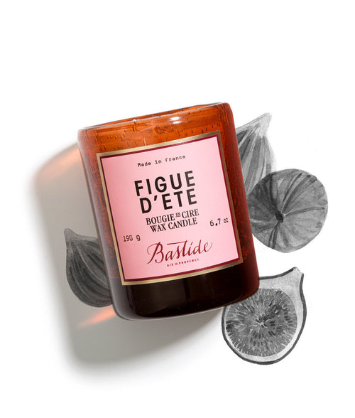 Figue D'Été Bougie En Cire - Verre Souffle Á La Bouche