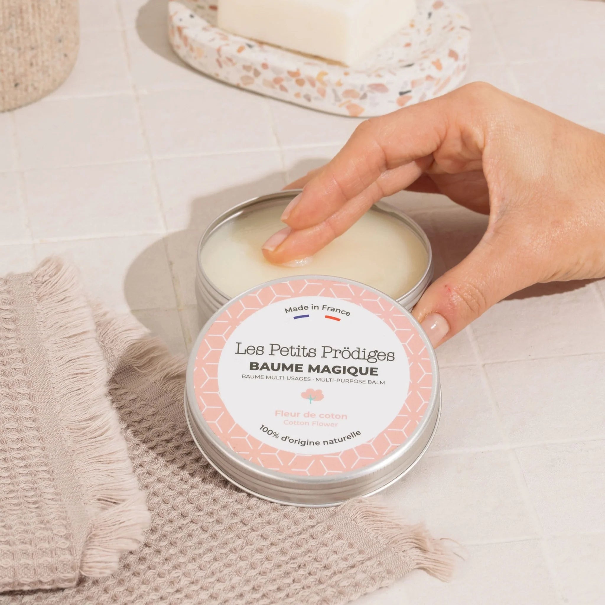 Baume Magique Best-seller qui remplace 10 produits Multi-usages Fleur de coton