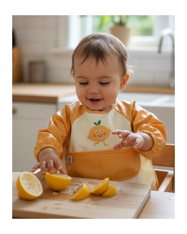 Delantal infantil babero impermeable de manga larga Maé para pintar y comer