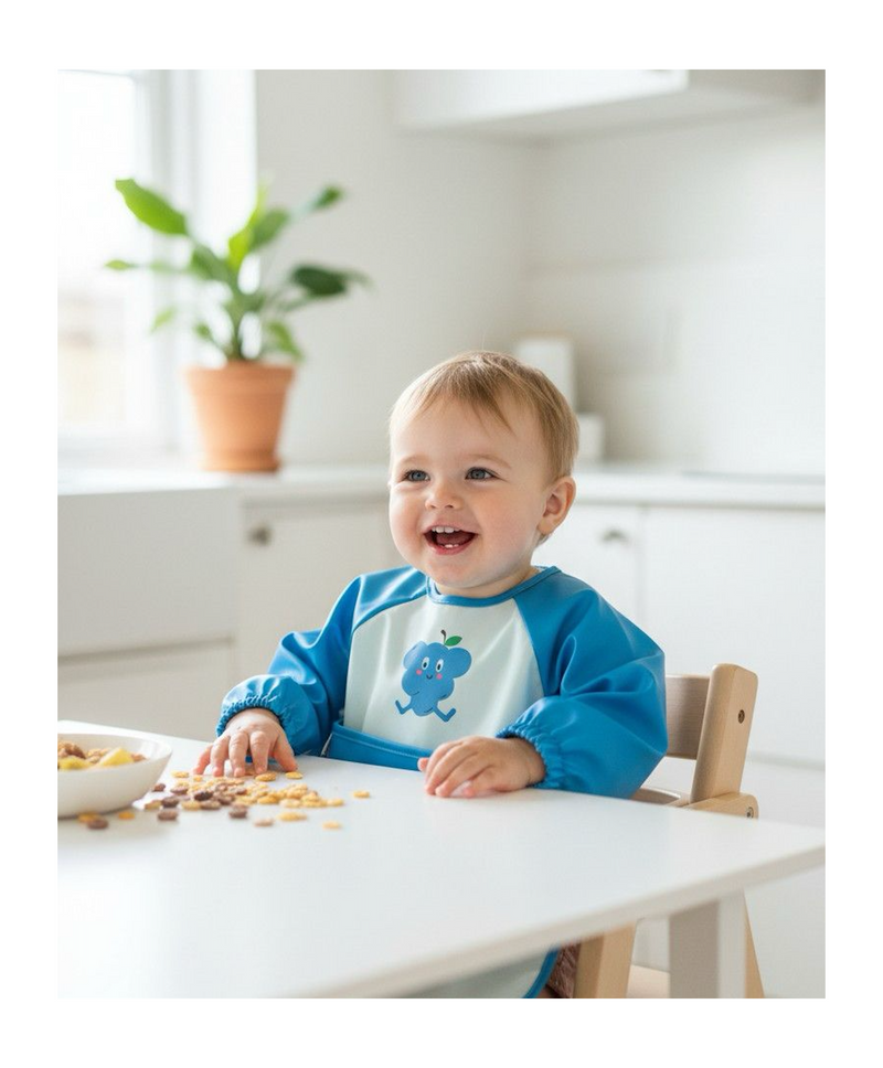 Bavoir tablier enfant Maé imperméable manches longues pour peinture et repas