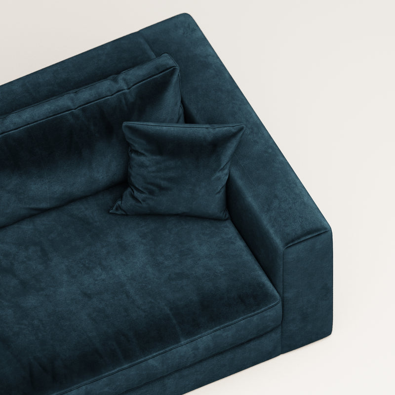 Canapé 2,5 Places Bellechasse Light - Bleu Pétrole