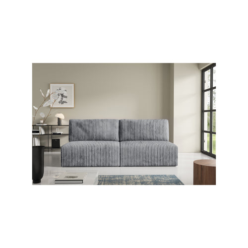 Canapé Droit Convertible 3 Places - Elior - Velours Gris Clair