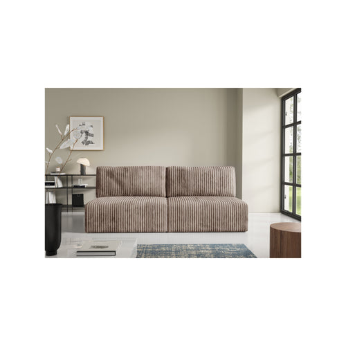 Canapé Droit Convertible 3 Places - Elior - Velours Taupe