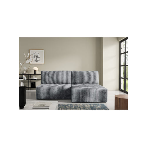 Canapé D'Angle Convertible 4 Places - Elior - Velours Gris Clair