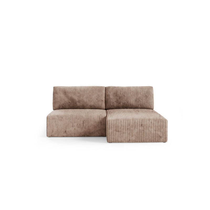 Canapé D'Angle Convertible 4 Places - Elior - Velours Taupe