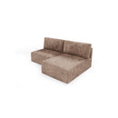 Canapé D'Angle Convertible 4 Places - Elior - Velours Taupe