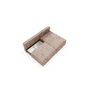 Canapé D'Angle Convertible 4 Places - Elior - Velours Taupe