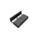 Canapé Droit Convertible 3 Places - Elior - Velours Gris Foncé