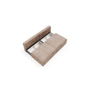 Canapé Droit Convertible 3 Places - Elior - Velours Taupe