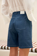 Short Le Uberto - Denim Bleu Fonce - Femme