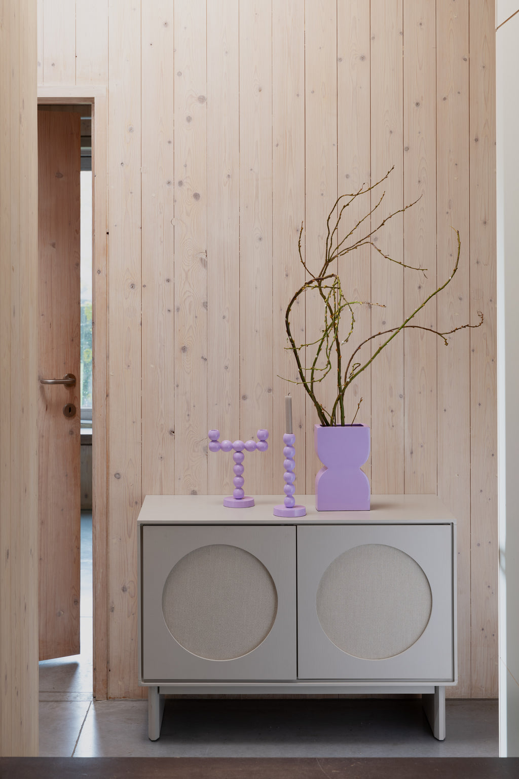 Twin 2 Doors - Sideboard - Acacia wood - Gray