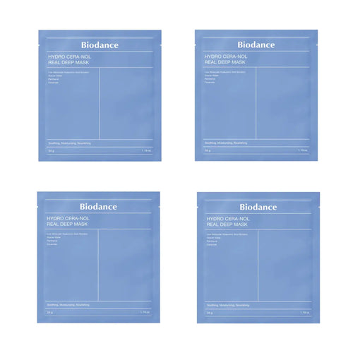 Biodance - Masque Hydro Cera-Nol Real Deep - Masque Apaisant Et Renforçant - Pack de 4