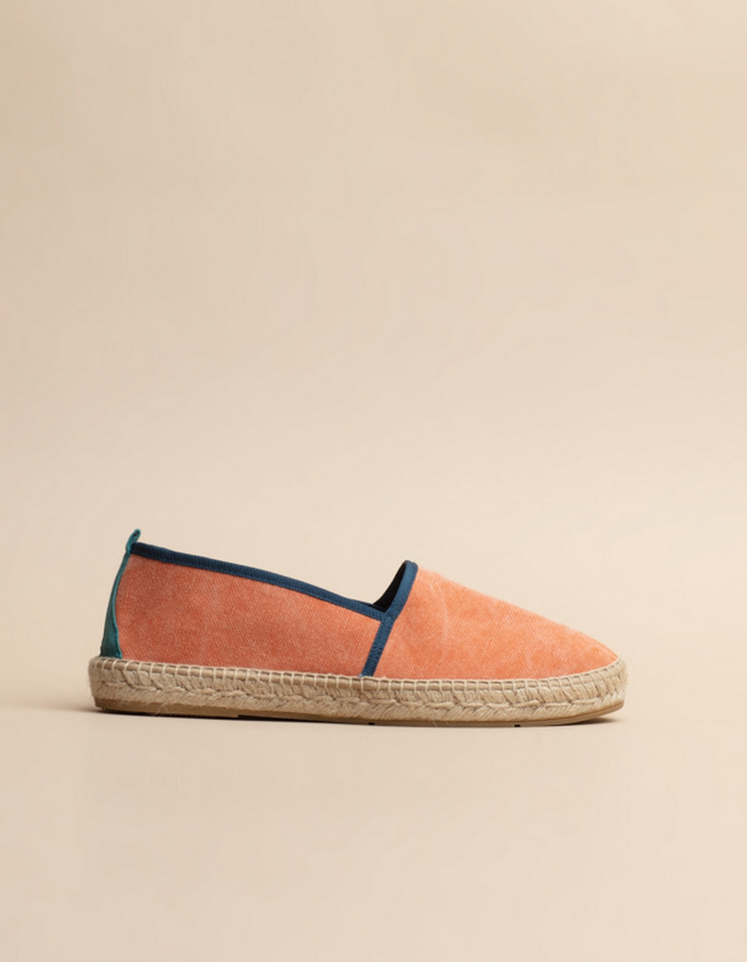 Alpargatas planas Biscarrosse - Lona naranja - Hombre