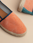 Alpargatas planas Biscarrosse - Lona naranja - Hombre
