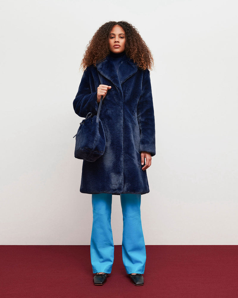 Manteau Stella Plant Based Fur - Blackberry