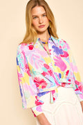 Top Blake Abstract Tulip Ivory
