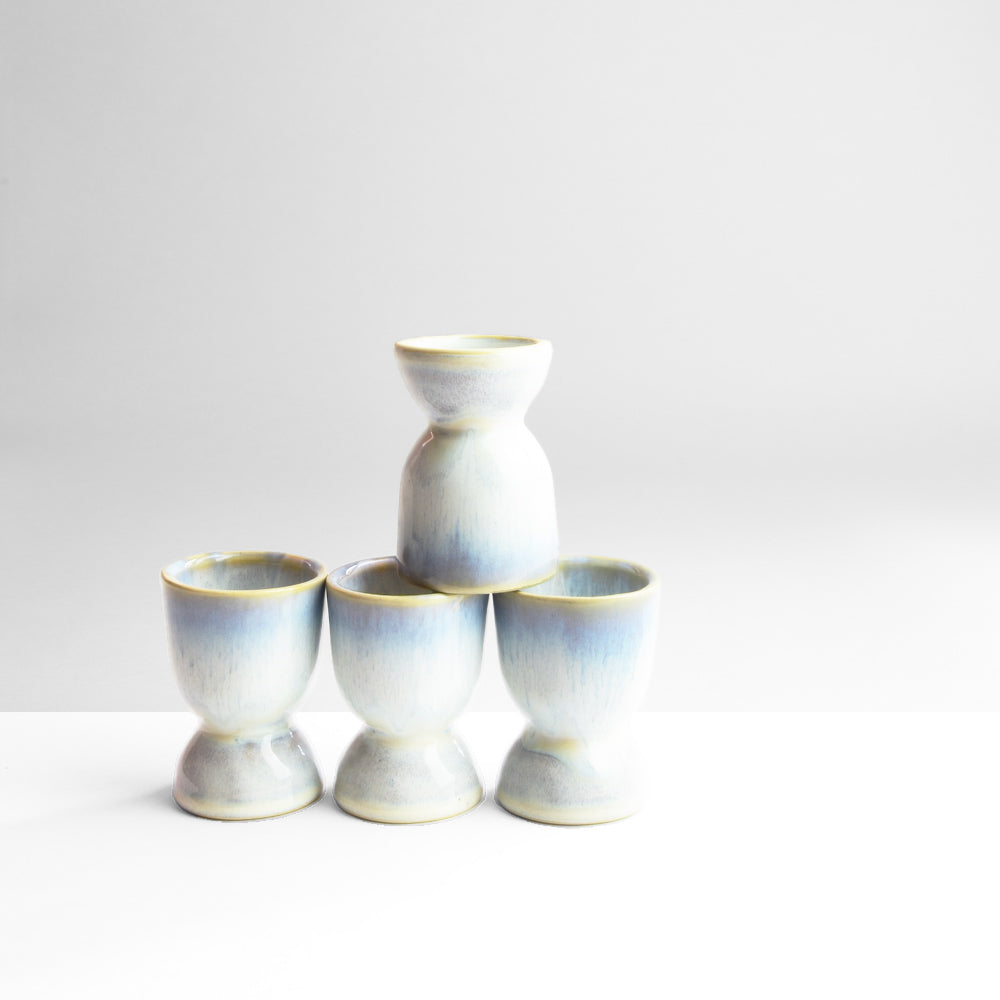 Set Of 4 Egg Cups - Glacier White