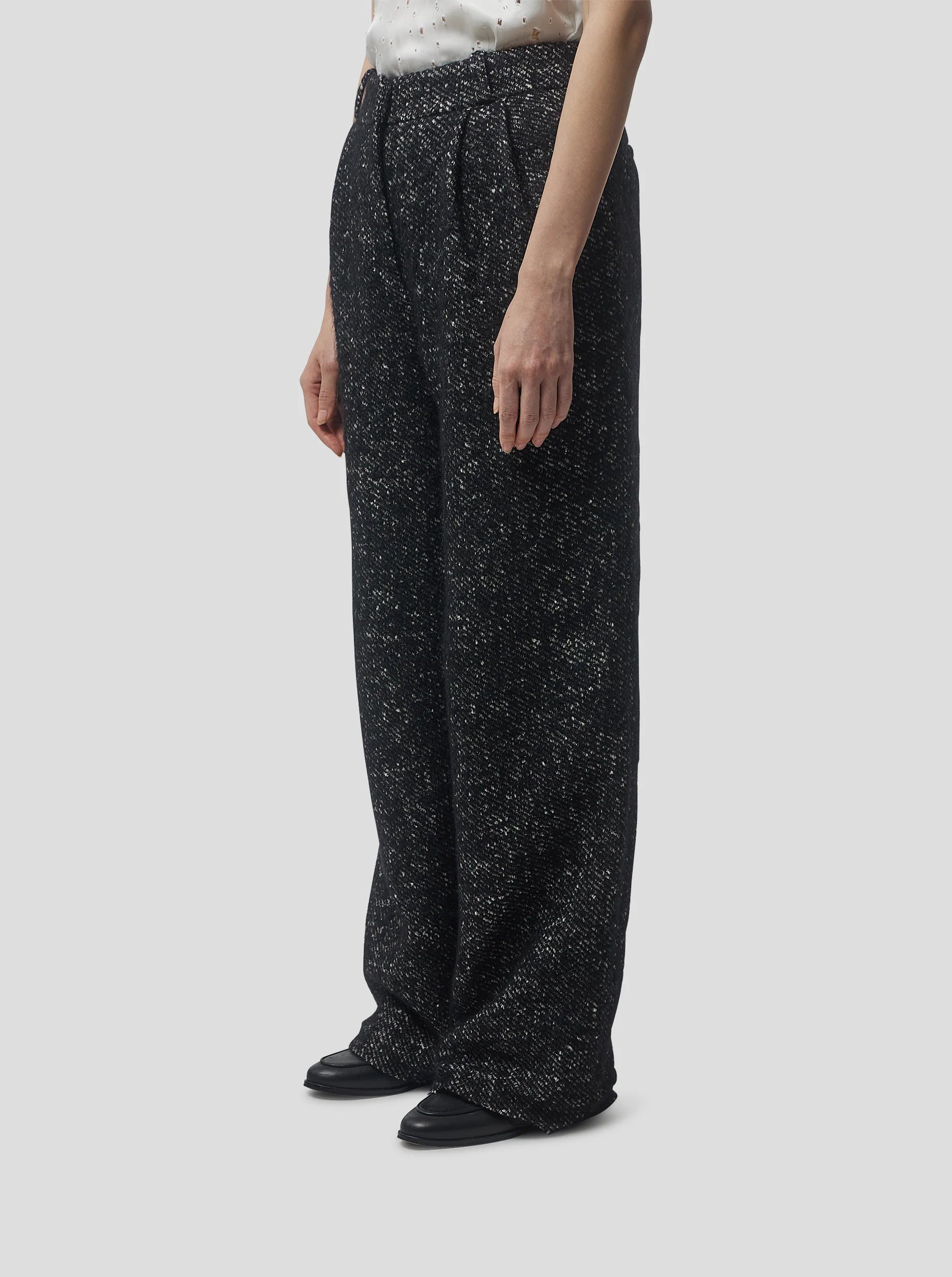 Pantalon Moor In Dark Wool, Grandfather Style