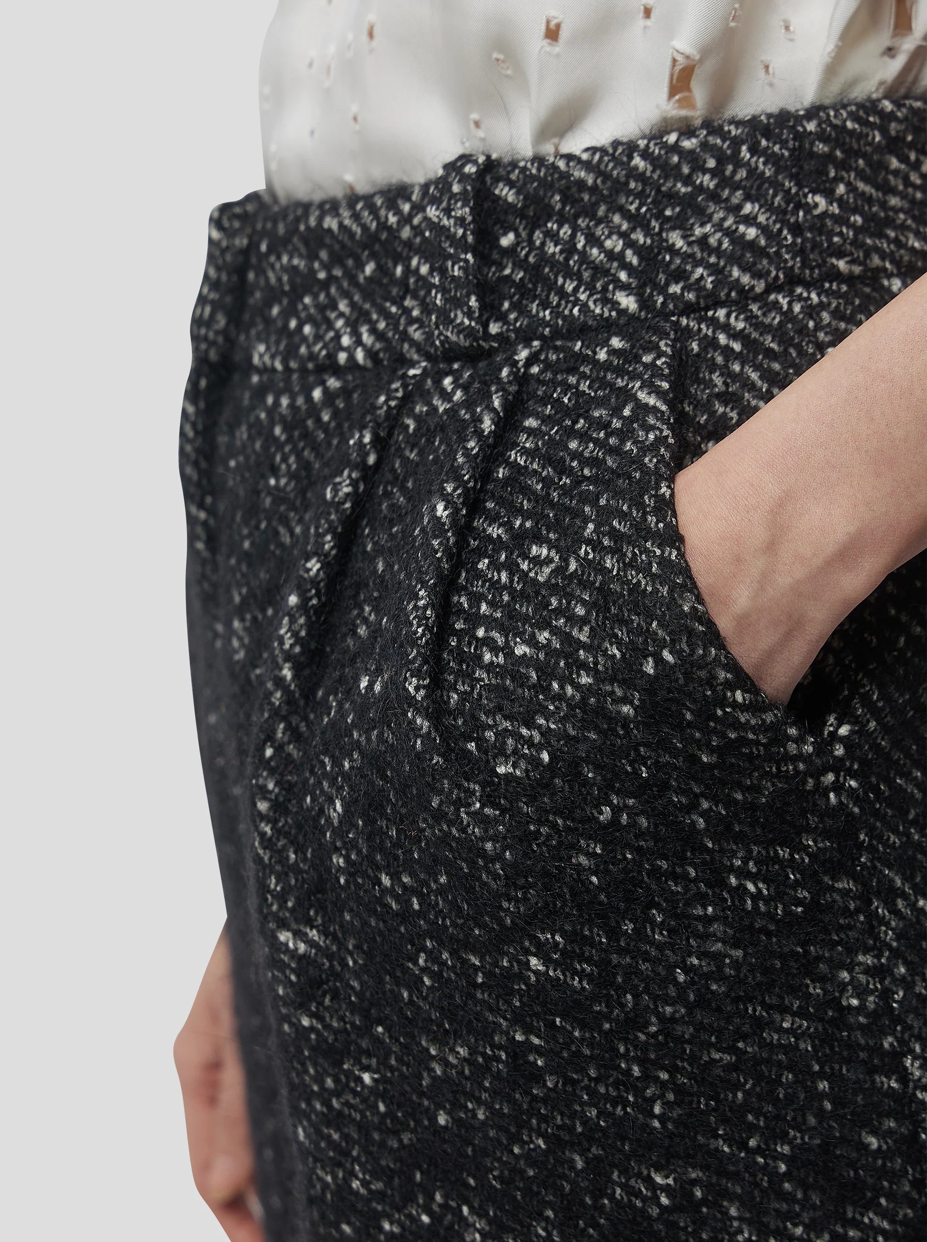 Pantalon Moor In Dark Wool, Grandfather Style