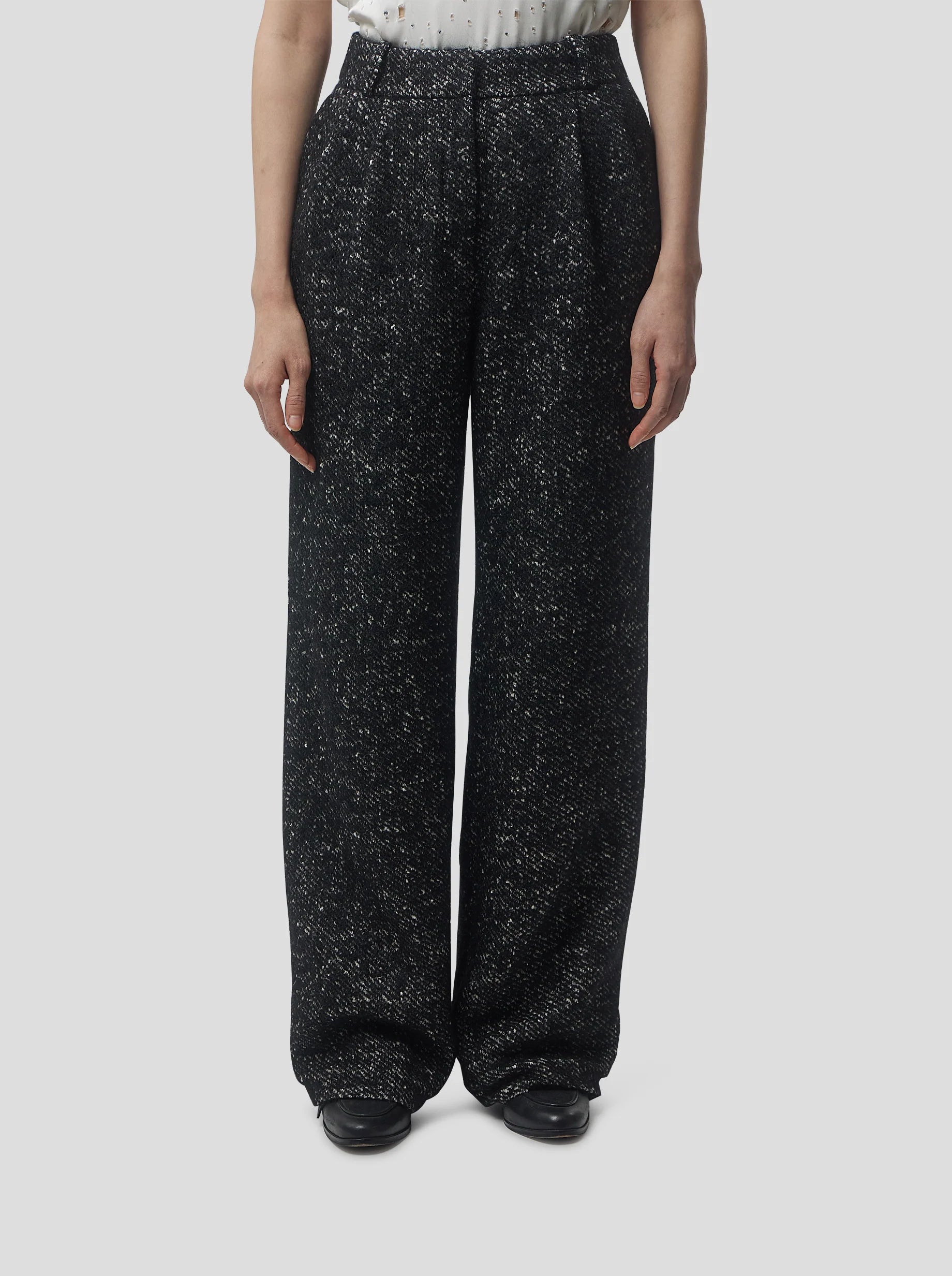 Pantalon Moor In Dark Wool, Grandfather Style