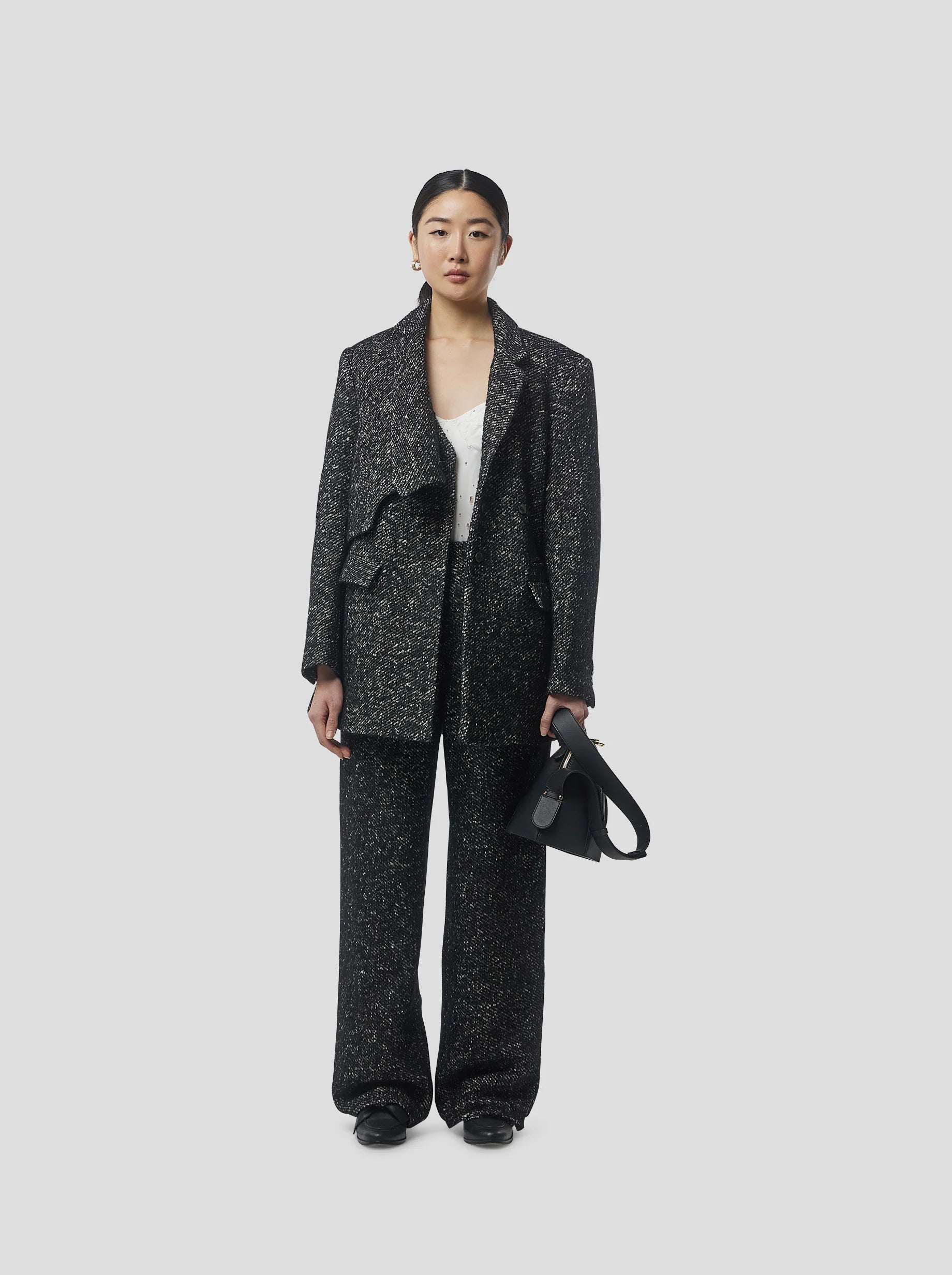 Pantalon Moor In Dark Wool, Grandfather Style