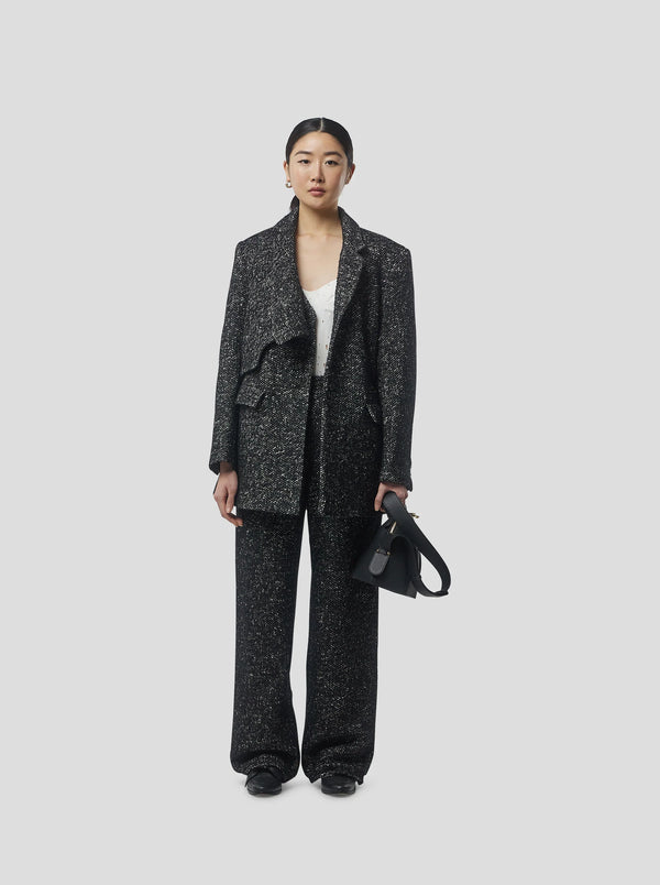 Pantalon Moor In Dark Wool, Grandfather Style