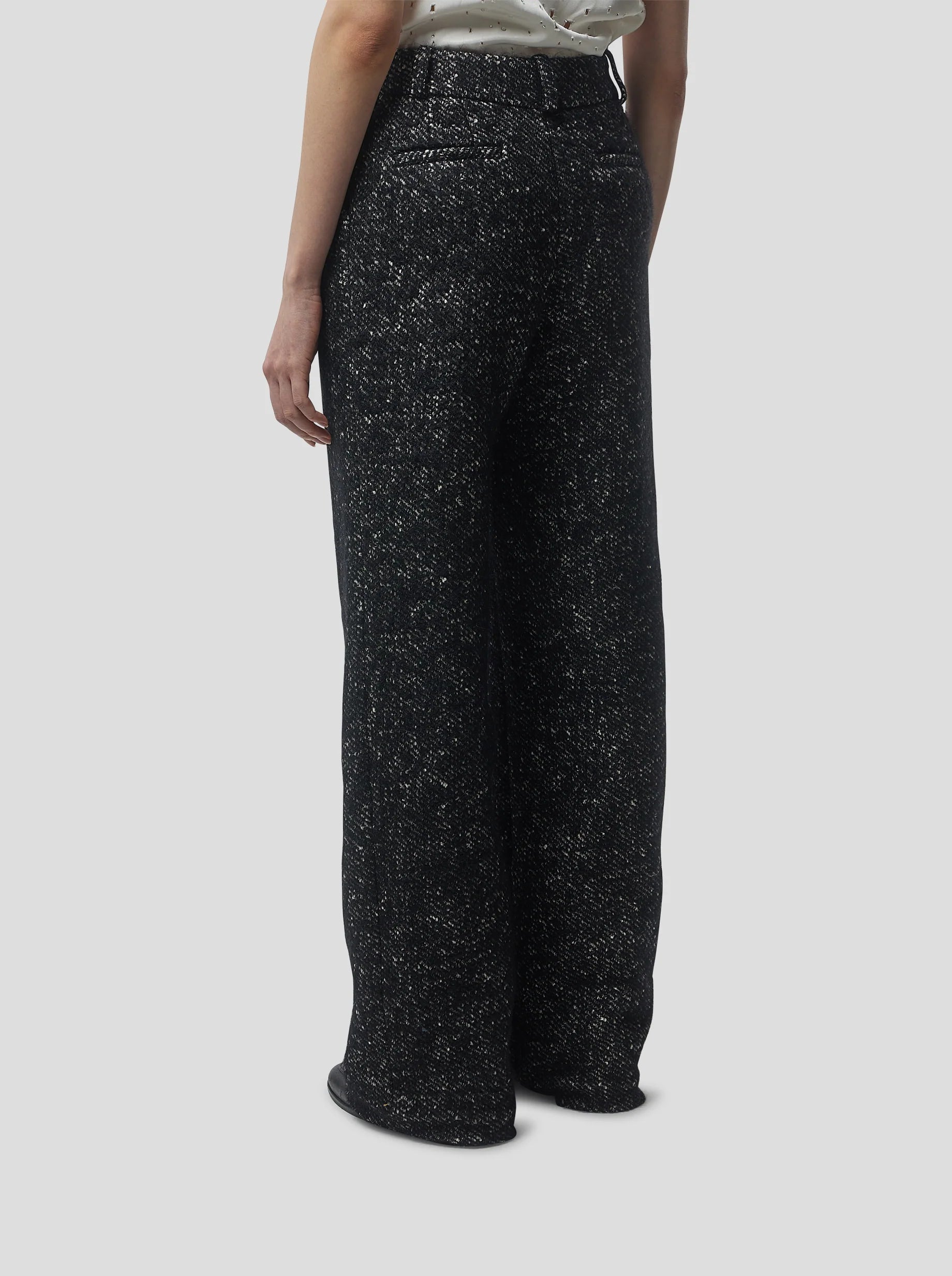 Pantalon Moor In Dark Wool, Grandfather Style