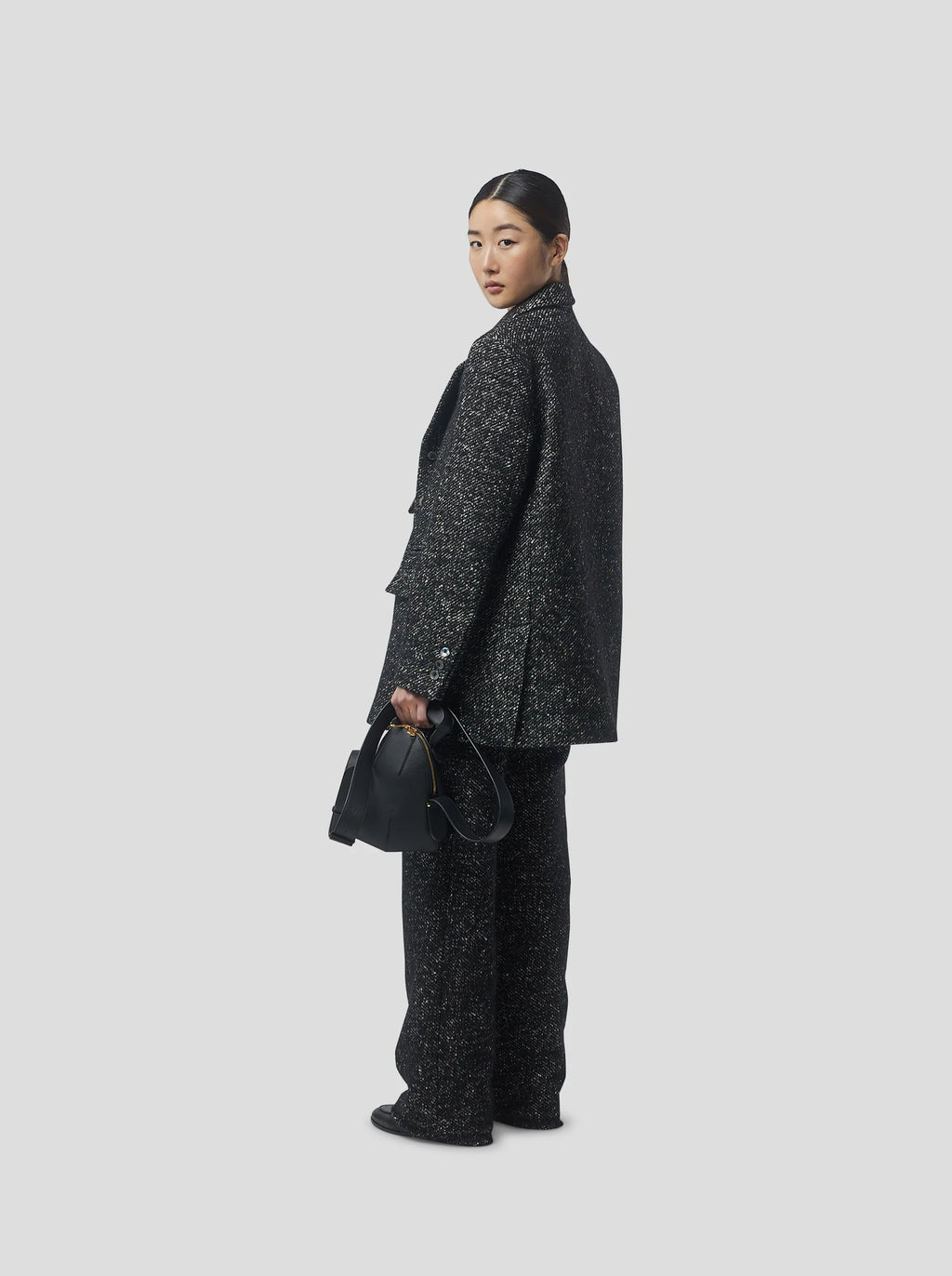 Pantalon Moor In Dark Wool, Grandfather Style