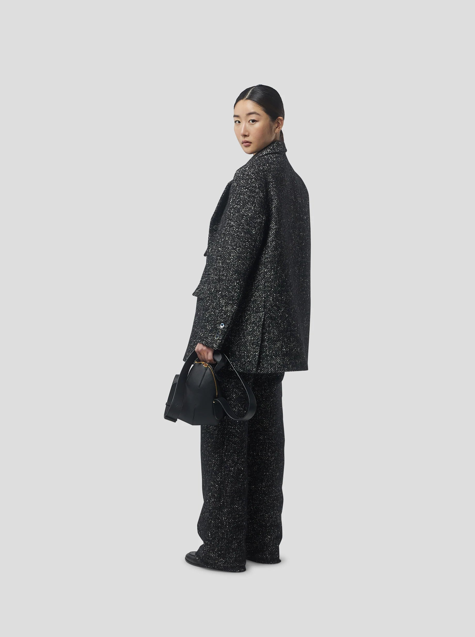 Pantalon Moor In Dark Wool, Grandfather Style