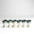 Set Of 4 Egg Cups - Sea Blue