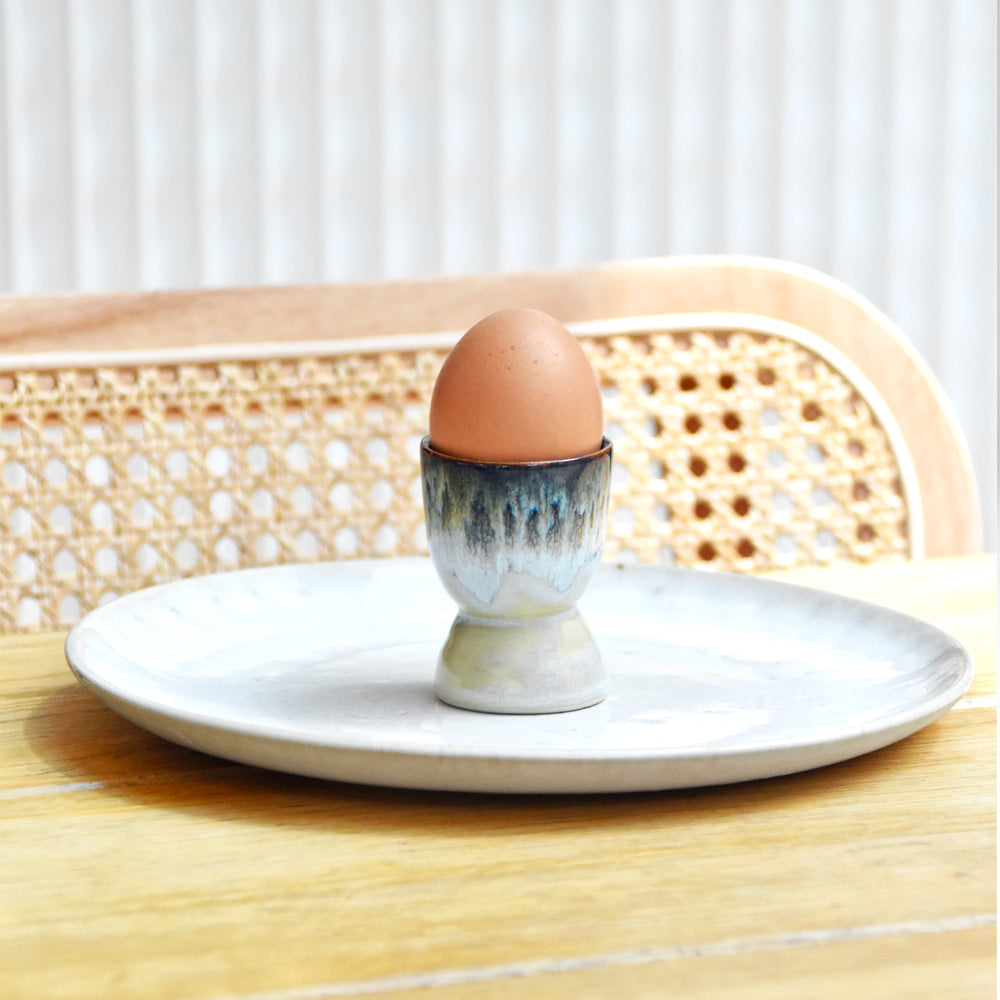 Set Of 4 Egg Cups - Sea Blue