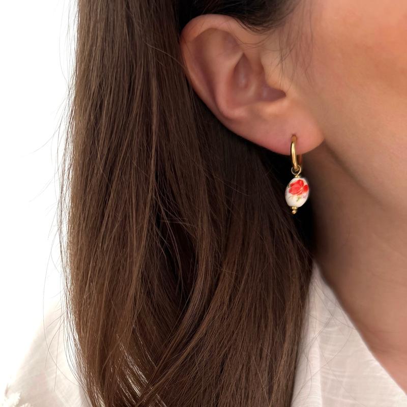 Créoles "Blossom" acier-Boucles d'oreilles-instants-plaisirs-Instants Plaisirs | Bijoux